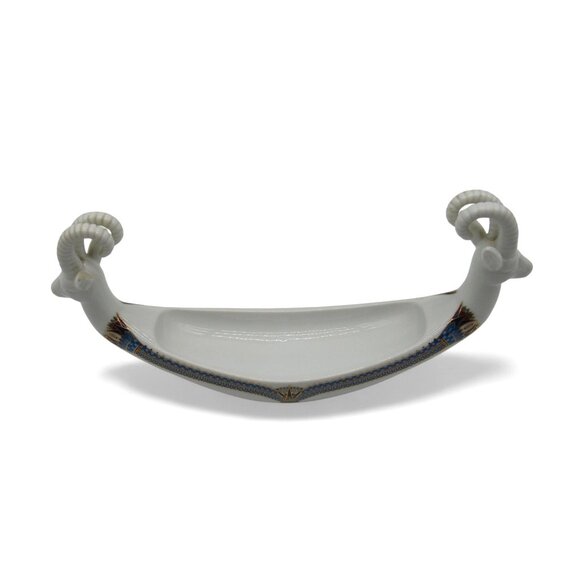 ELIZABETH ARDEN Pharaohs Rams Head Boat Vanity Dish Vintage 10" - Picture 5 of 11